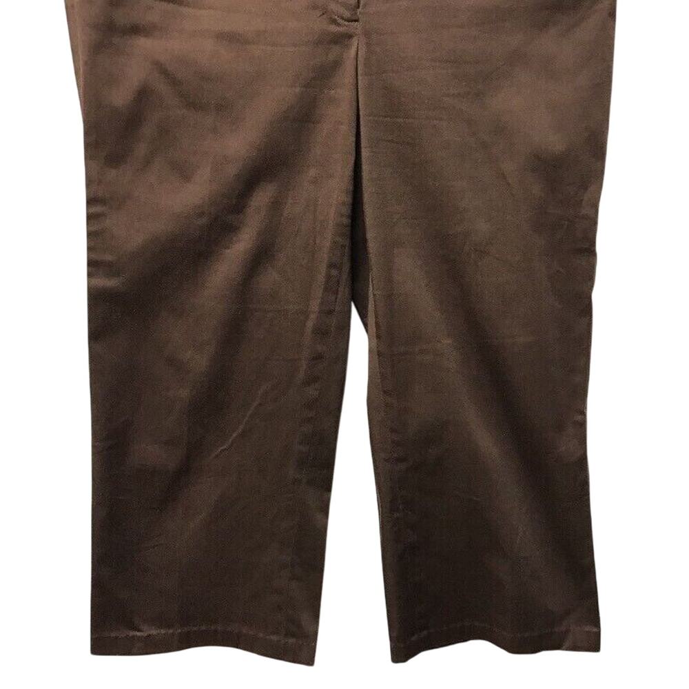 Apostrophe Pants Womens 10 Capri Brown Stretch - Picture 3 of 9